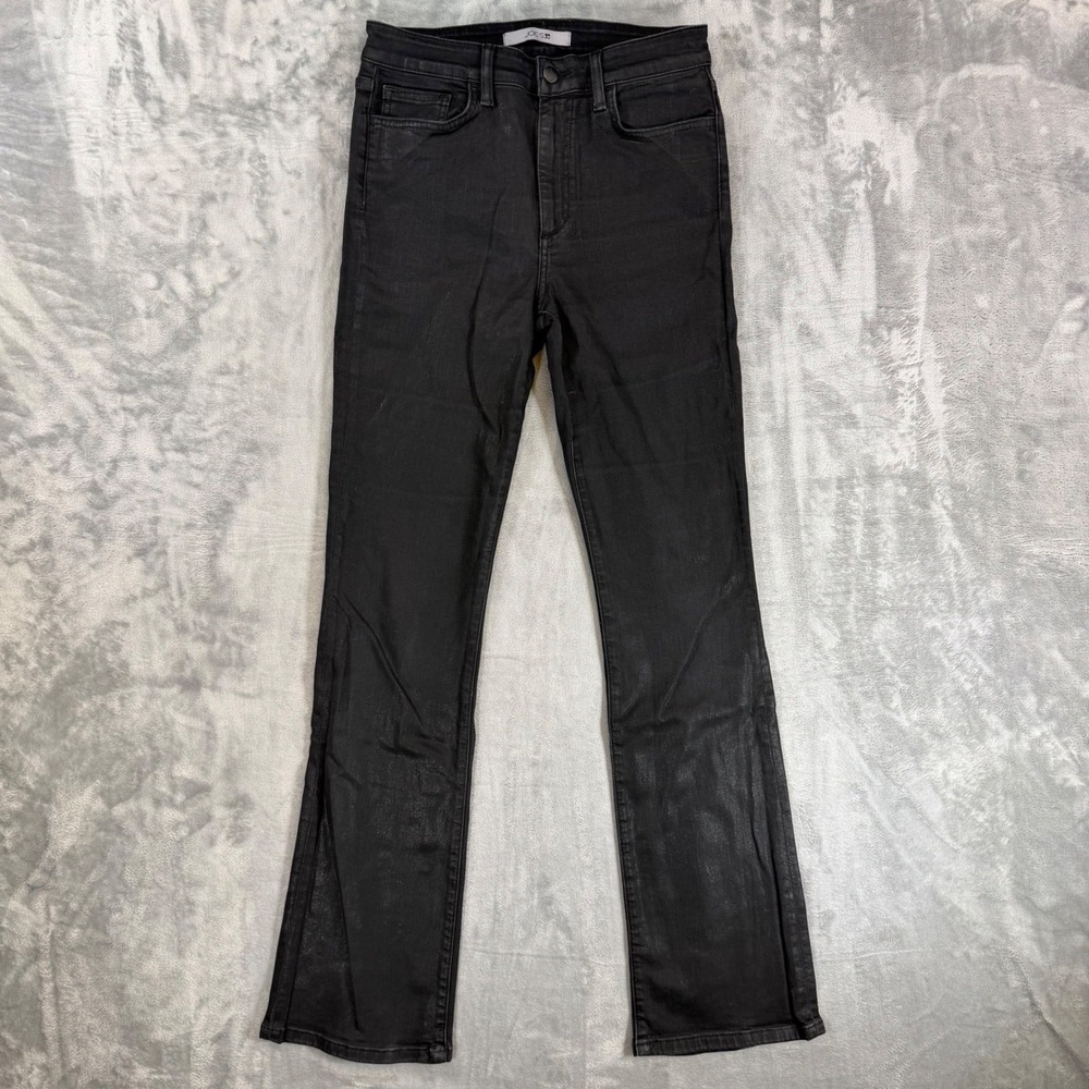Joe's Jeans High Rise Coated Flare Jeans Women's Size 29 Black Denim Pants